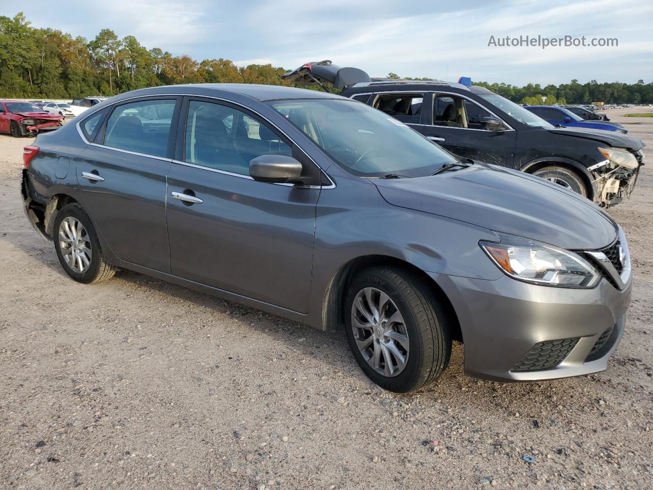 2019 Nissan Sentra S Gray vin: 3N1AB7AP1KL629052