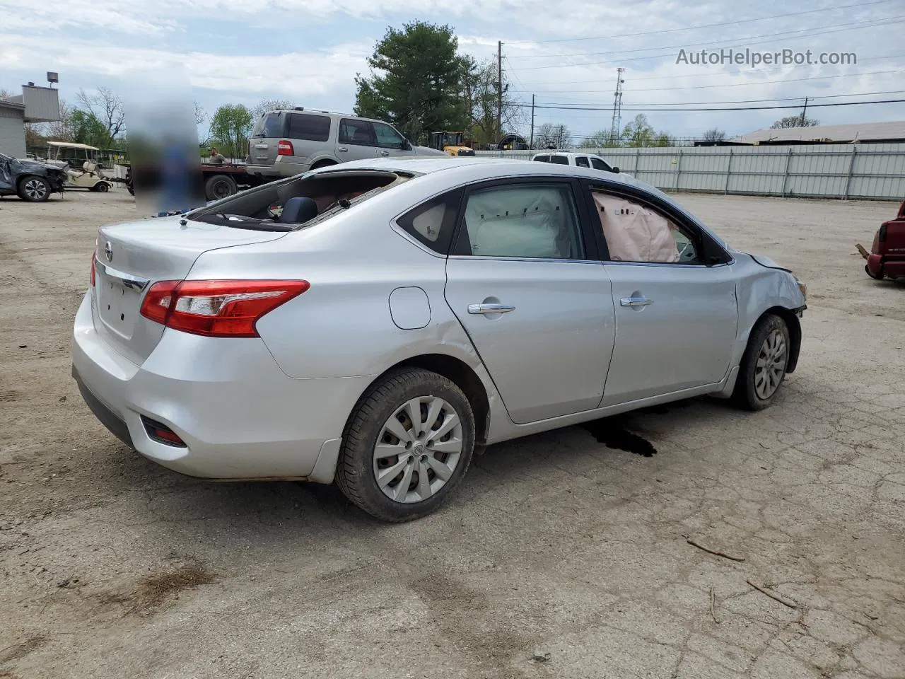 2019 Nissan Sentra S Серебряный vin: 3N1AB7AP1KY217507