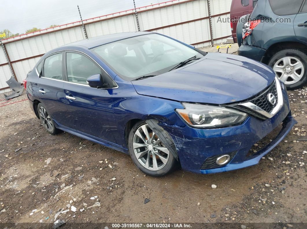 2019 Nissan Sentra Sr Blue vin: 3N1AB7AP1KY222609