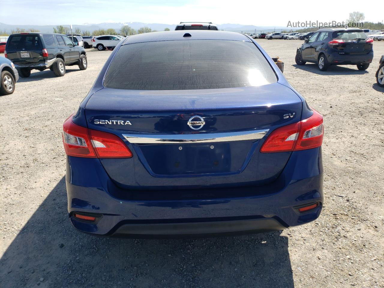 2019 Nissan Sentra S Синий vin: 3N1AB7AP1KY226529