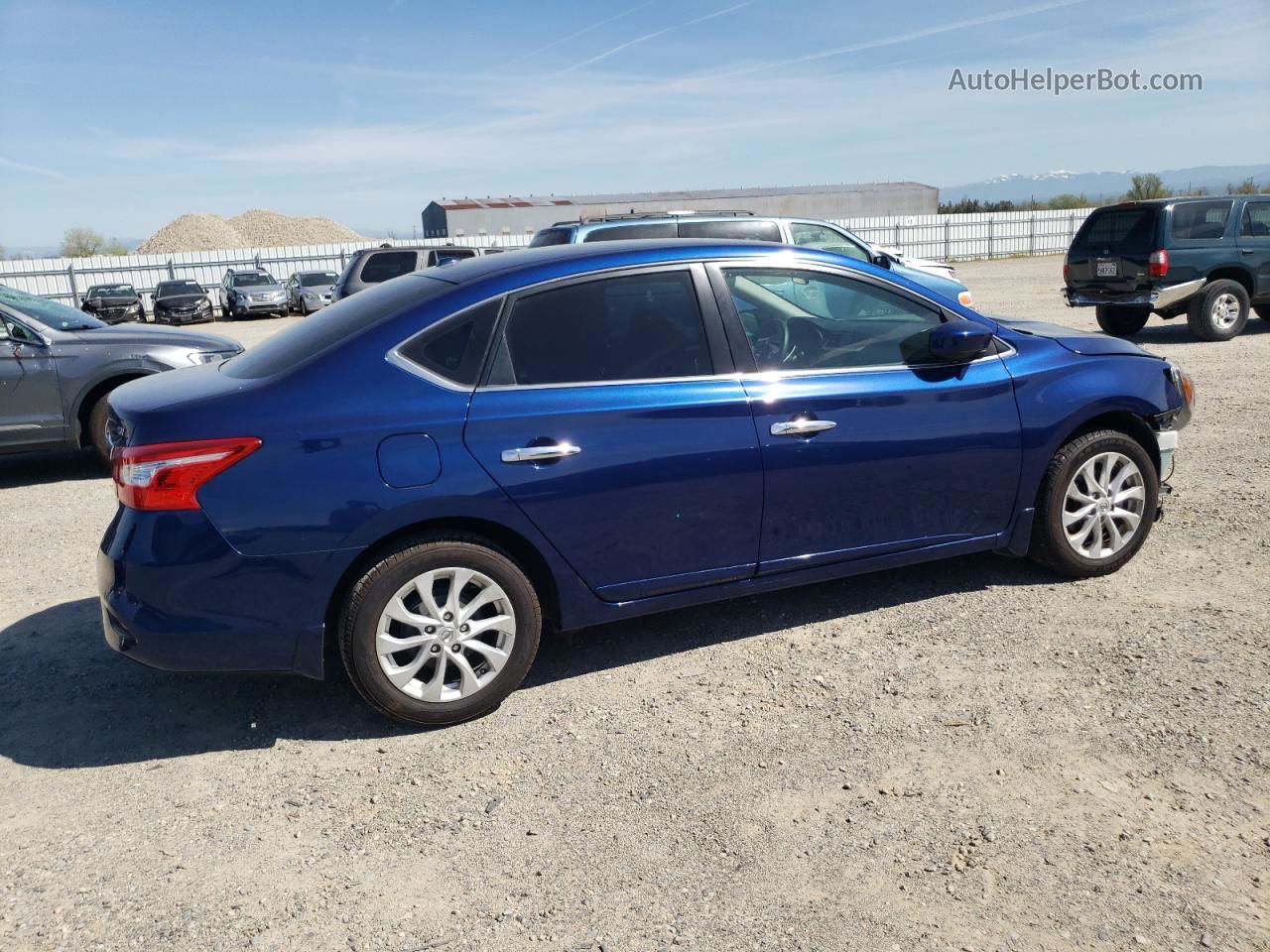 2019 Nissan Sentra S Синий vin: 3N1AB7AP1KY226529