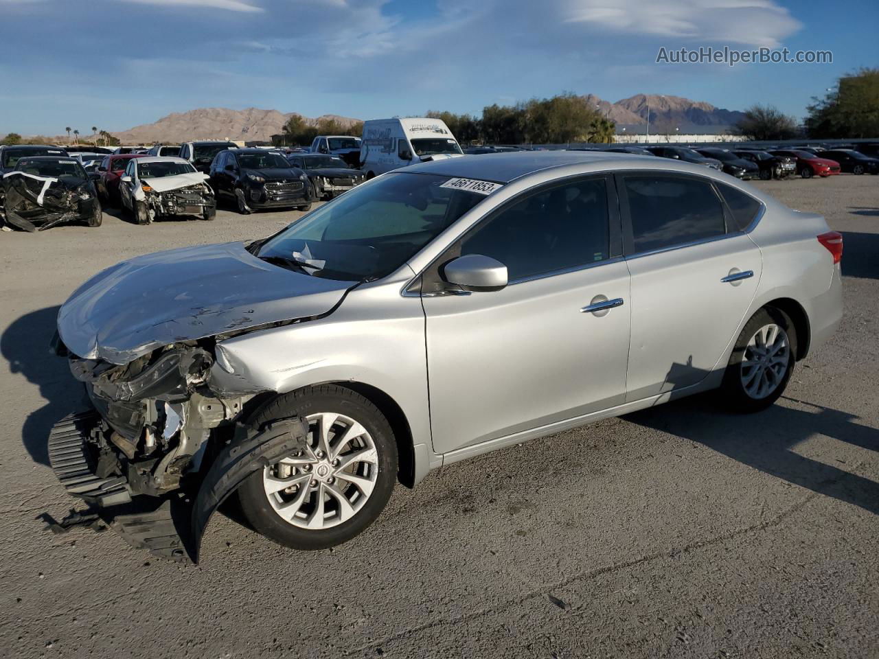 2019 Nissan Sentra S Silver vin: 3N1AB7AP1KY238650