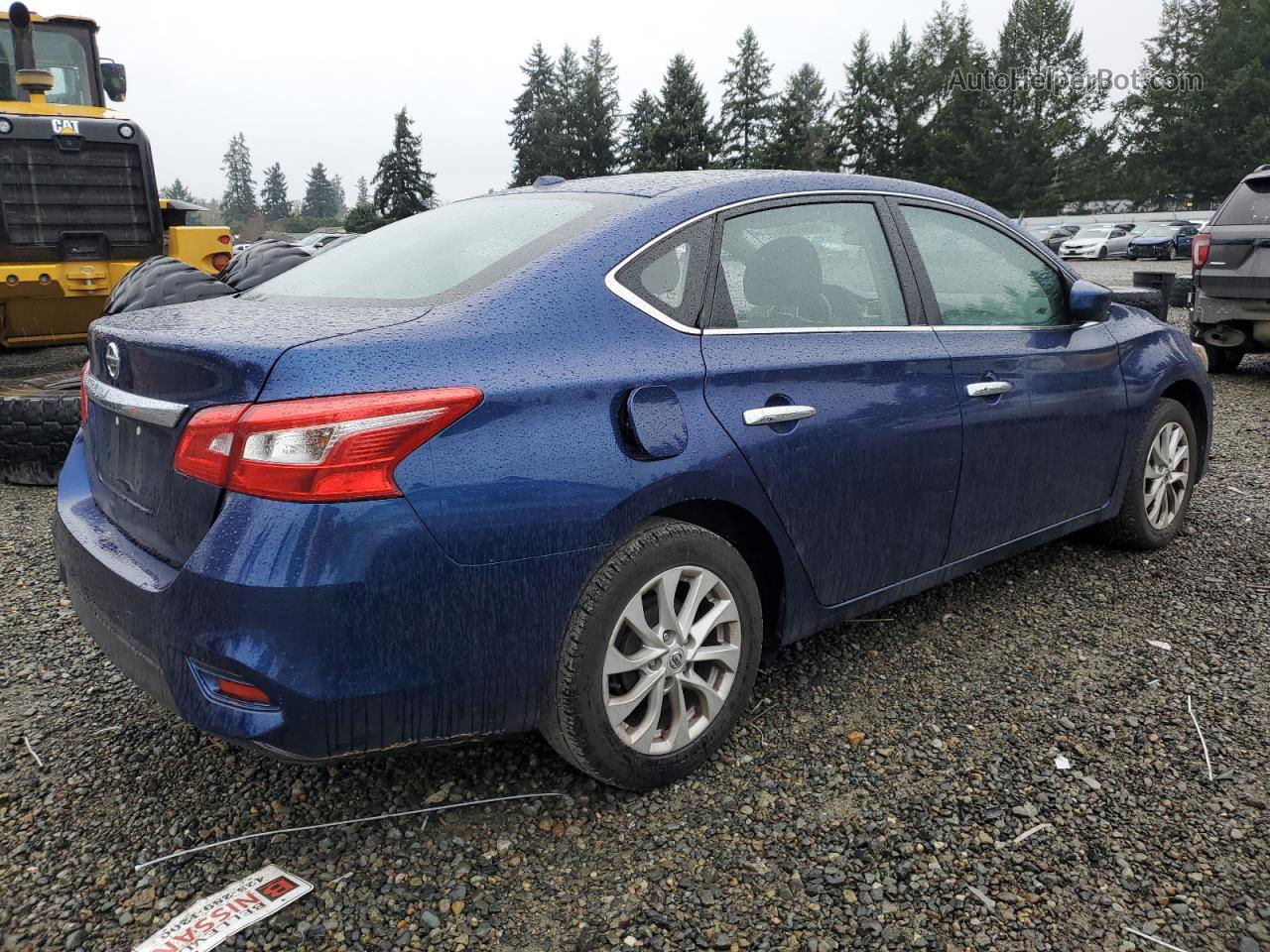 2019 Nissan Sentra S Синий vin: 3N1AB7AP1KY238759