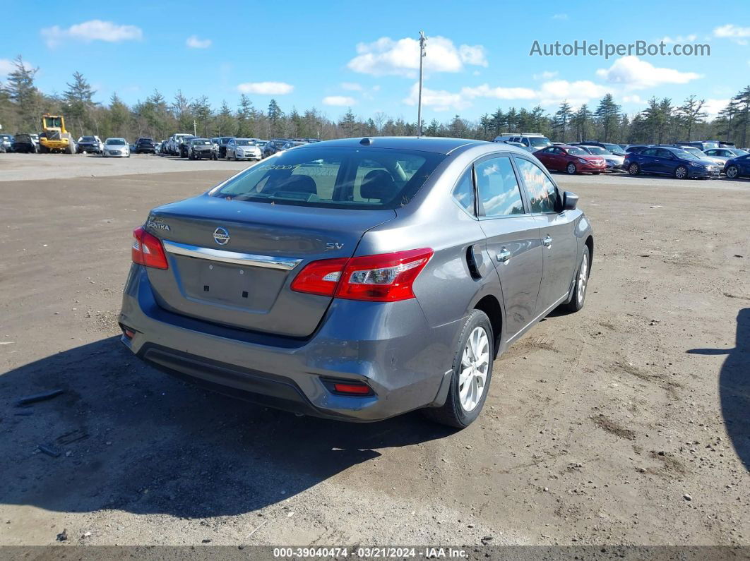 2019 Nissan Sentra Sv Gray vin: 3N1AB7AP1KY239524