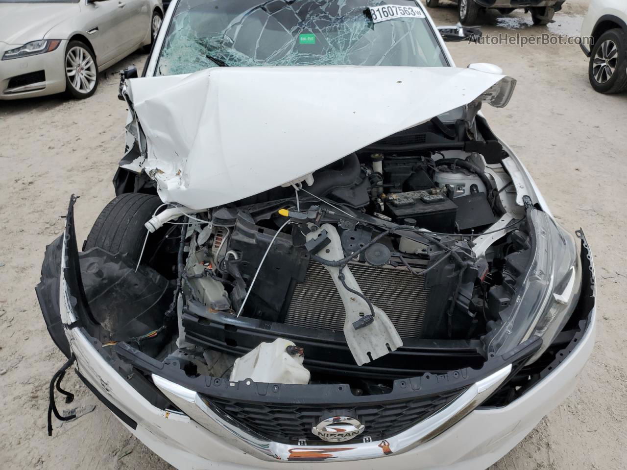 2019 Nissan Sentra S White vin: 3N1AB7AP1KY243136