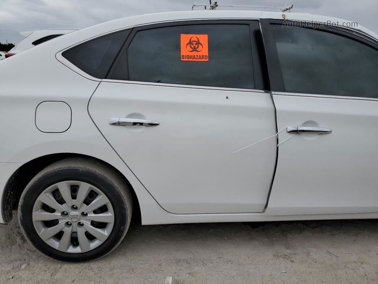 2019 Nissan Sentra S White vin: 3N1AB7AP1KY243136