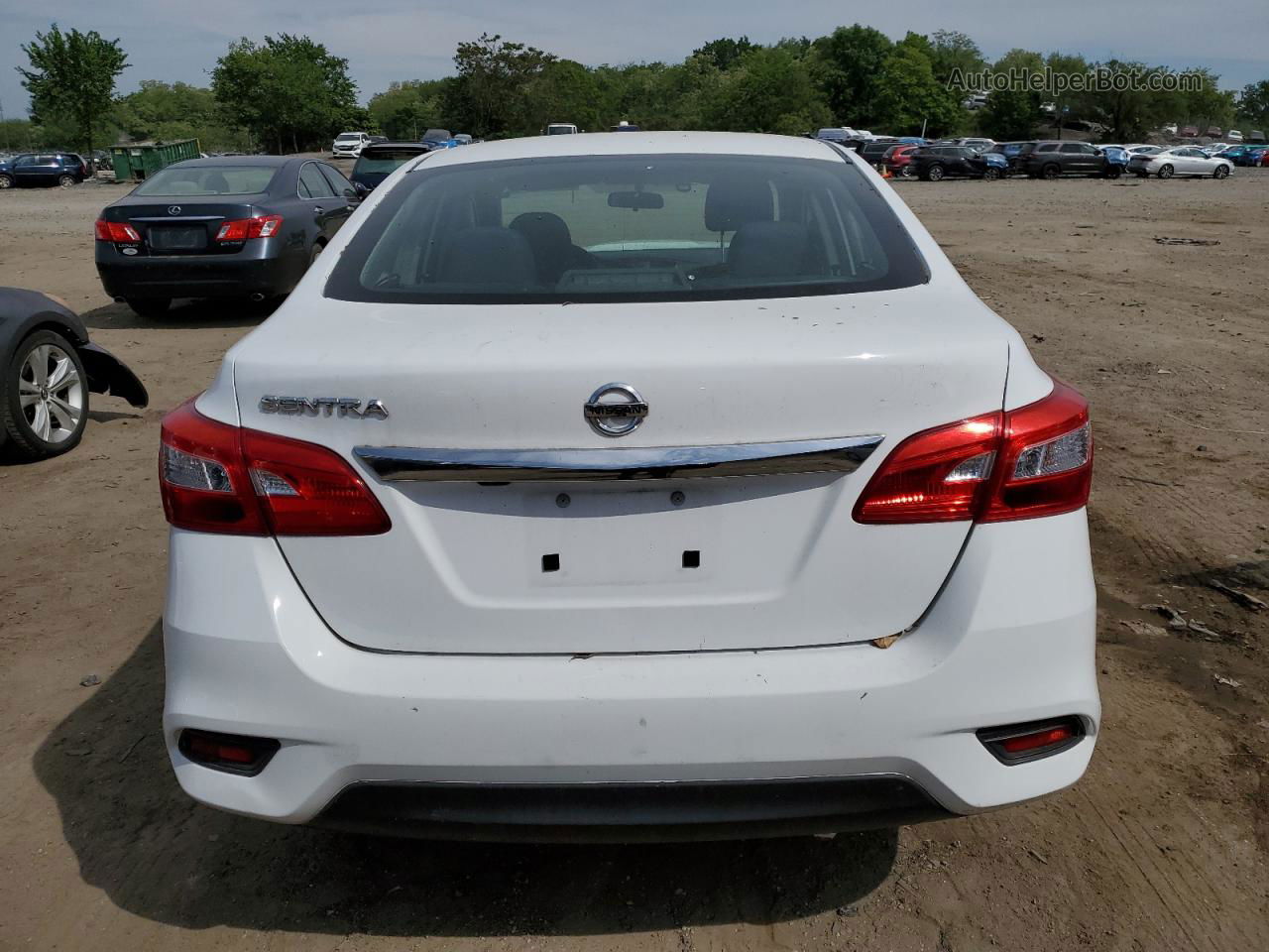 2019 Nissan Sentra S White vin: 3N1AB7AP1KY244254