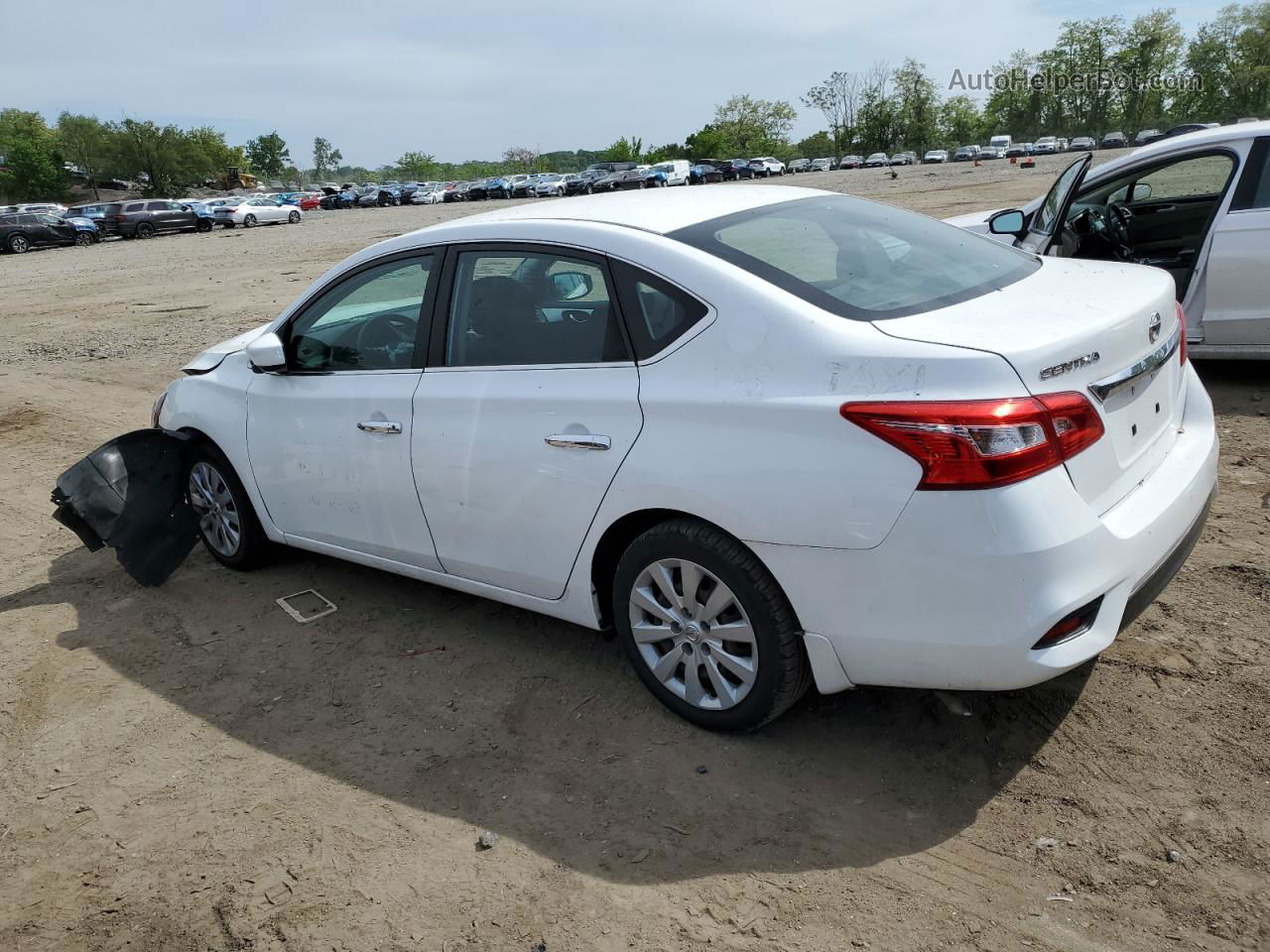 2019 Nissan Sentra S White vin: 3N1AB7AP1KY244254