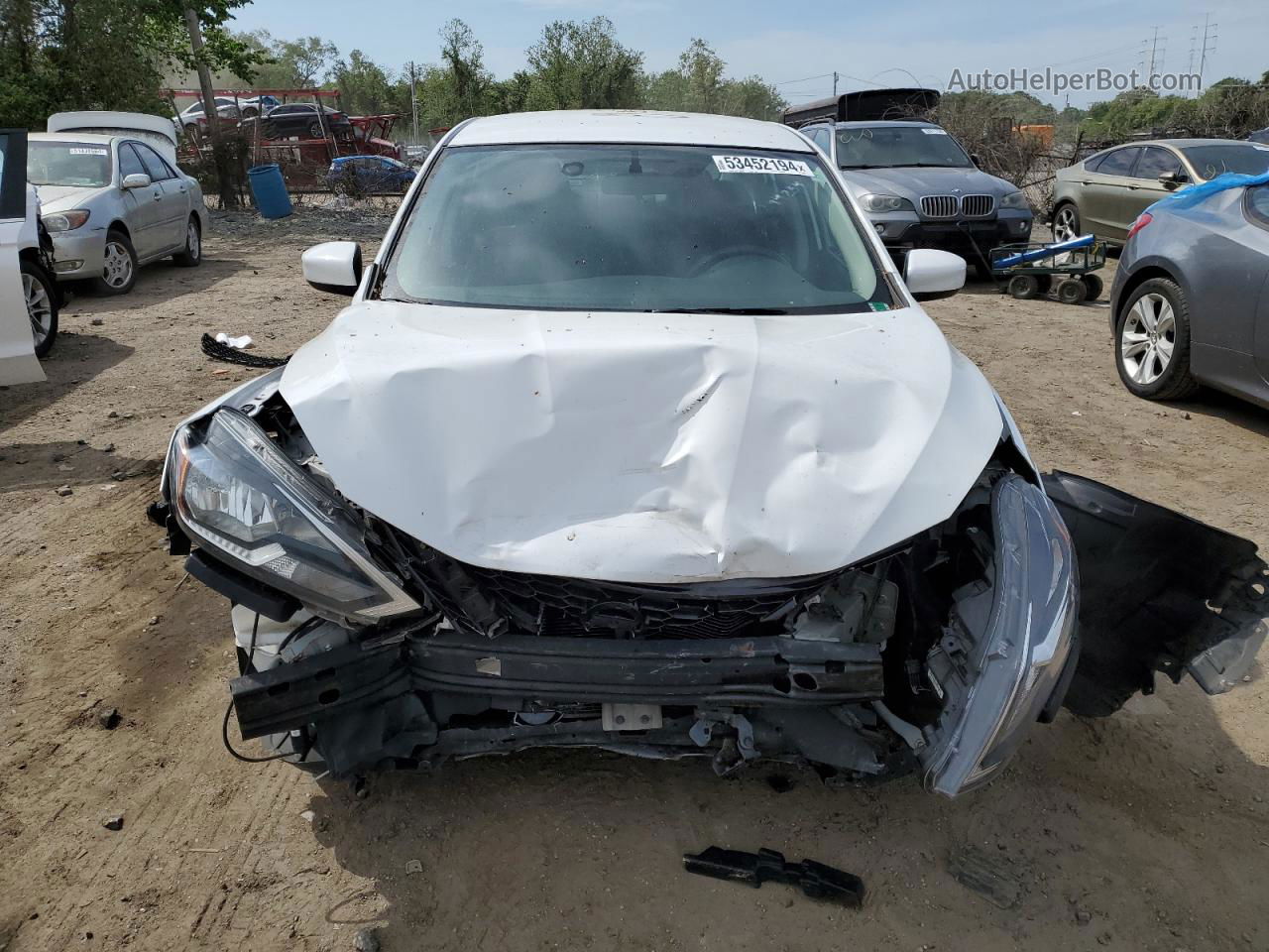 2019 Nissan Sentra S White vin: 3N1AB7AP1KY244254