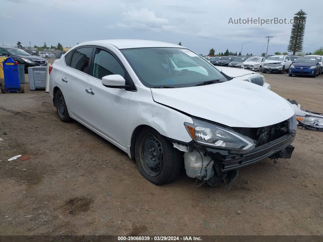 2019 Nissan Sentra S White vin: 3N1AB7AP1KY274953