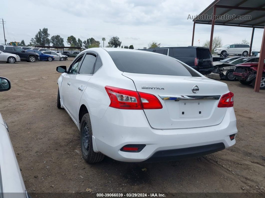 2019 Nissan Sentra S White vin: 3N1AB7AP1KY274953