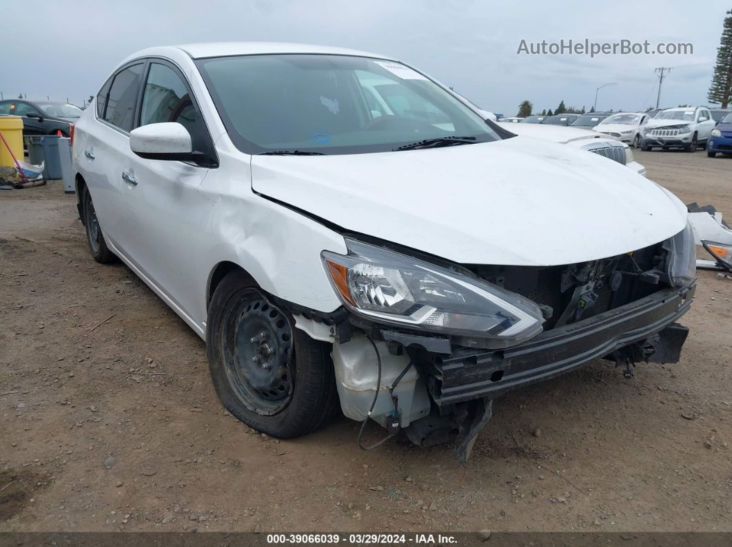 2019 Nissan Sentra S Белый vin: 3N1AB7AP1KY274953