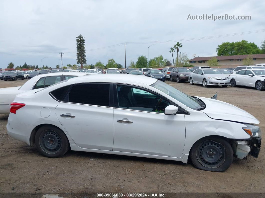 2019 Nissan Sentra S White vin: 3N1AB7AP1KY274953