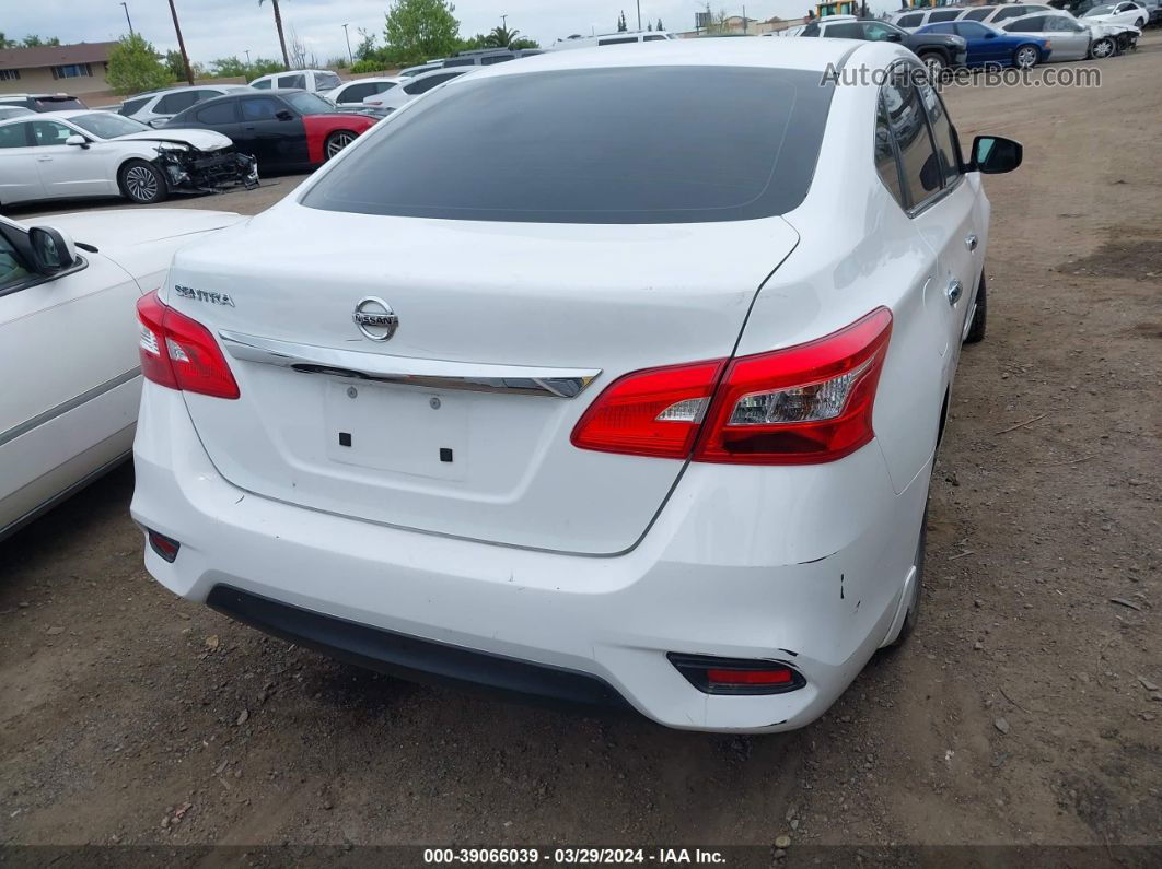 2019 Nissan Sentra S White vin: 3N1AB7AP1KY274953