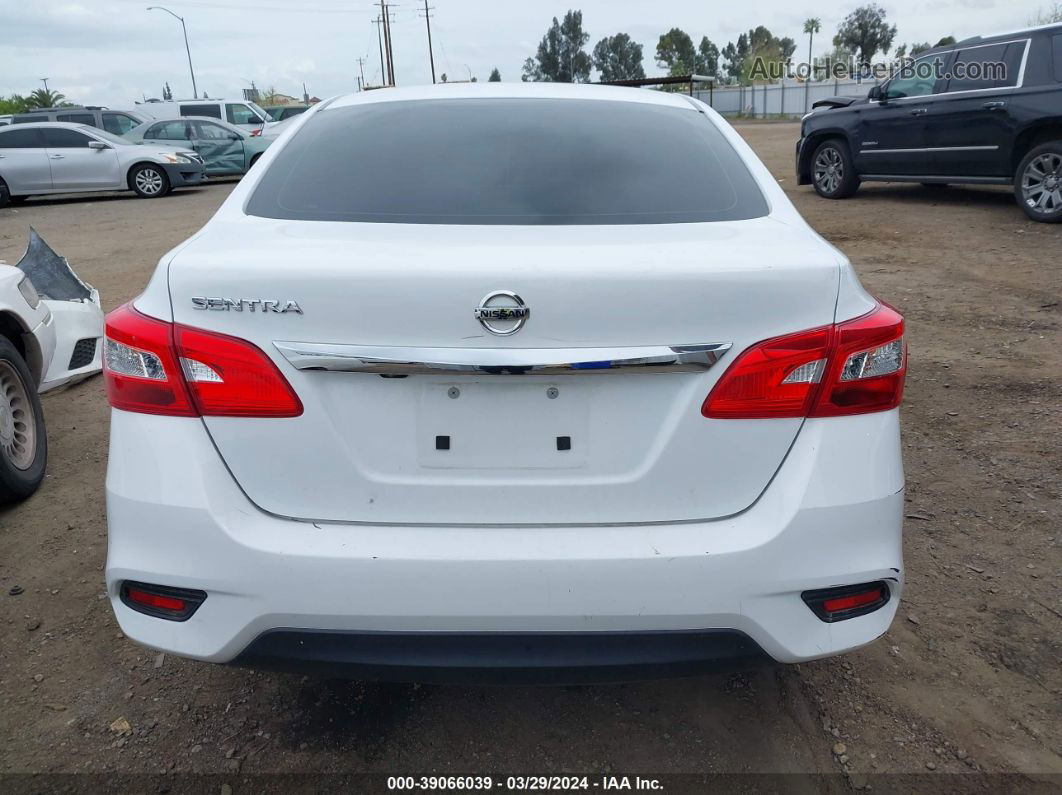 2019 Nissan Sentra S White vin: 3N1AB7AP1KY274953