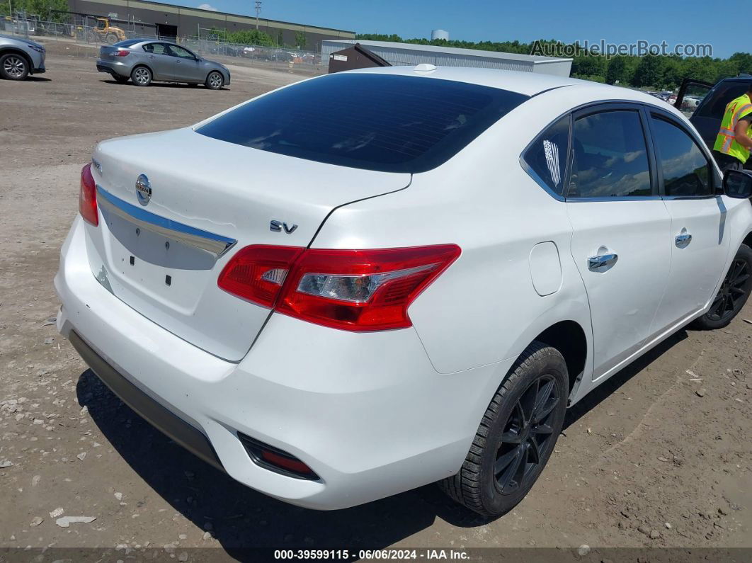 2019 Nissan Sentra S/sl/sr/sv White vin: 3N1AB7AP1KY280557