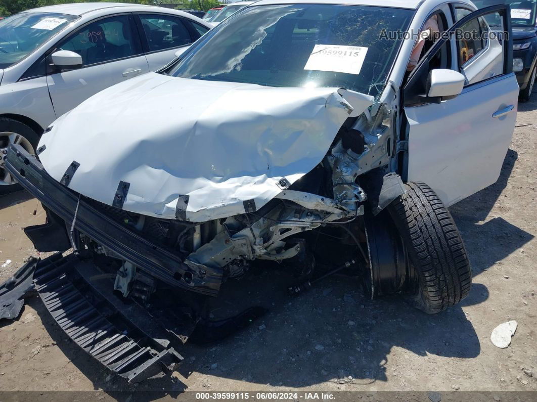 2019 Nissan Sentra S/sl/sr/sv White vin: 3N1AB7AP1KY280557