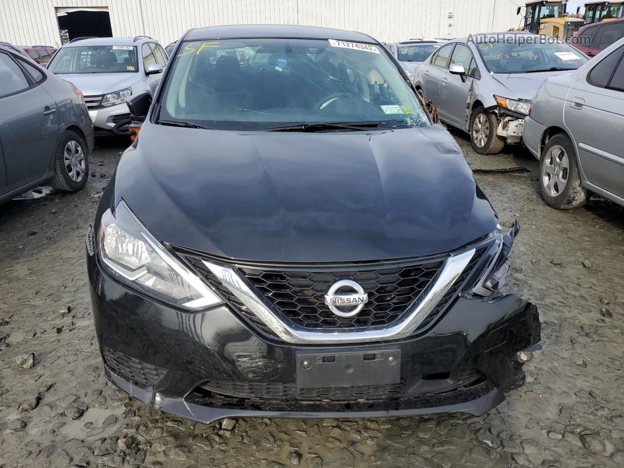 2019 Nissan Sentra S Черный vin: 3N1AB7AP1KY281496