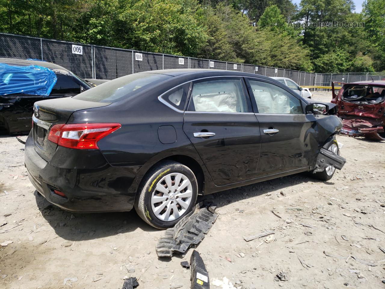 2019 Nissan Sentra S Black vin: 3N1AB7AP1KY281644