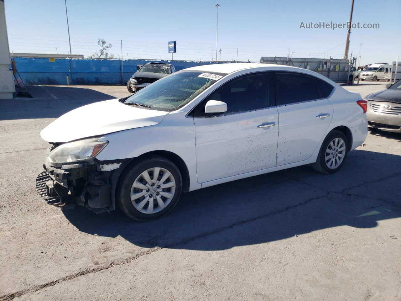 2019 Nissan Sentra S White vin: 3N1AB7AP1KY282521