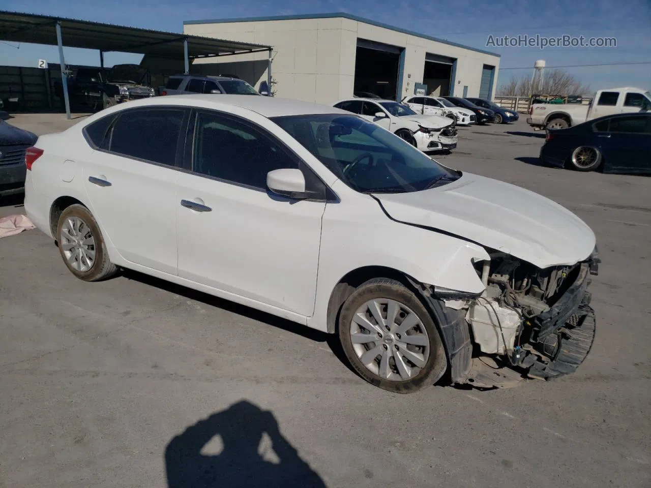 2019 Nissan Sentra S White vin: 3N1AB7AP1KY282521