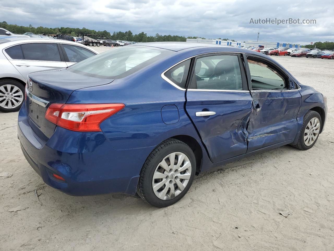 2019 Nissan Sentra S Blue vin: 3N1AB7AP1KY283040