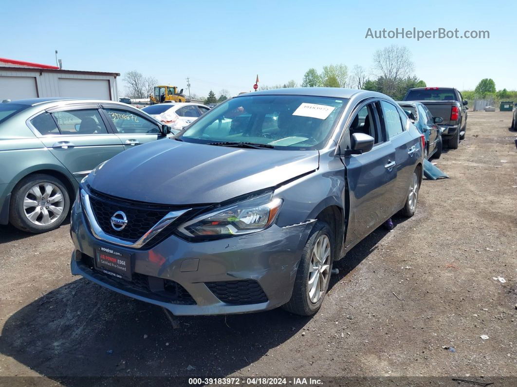 2019 Nissan Sentra Sv Gray vin: 3N1AB7AP1KY285242