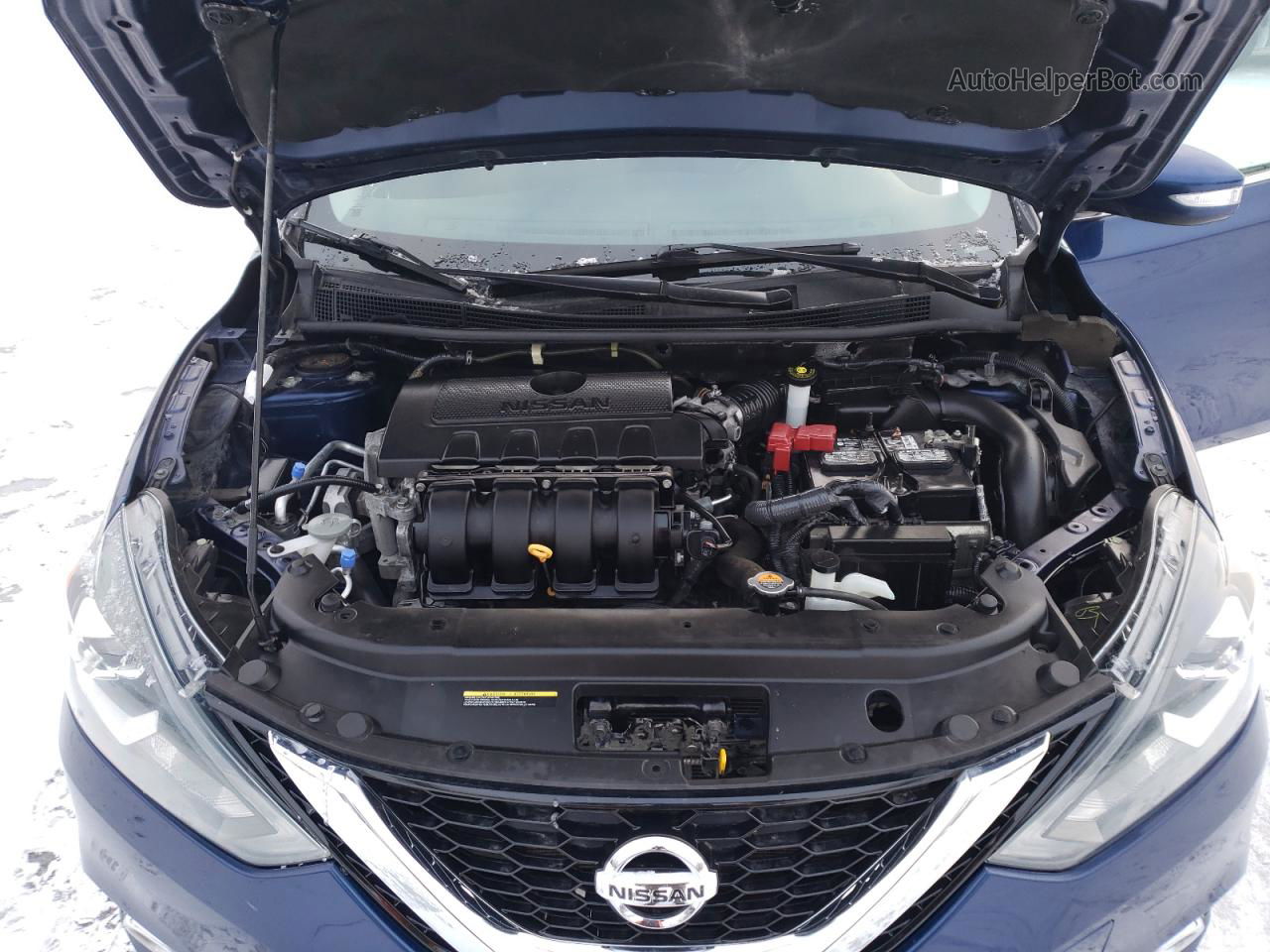 2019 Nissan Sentra S Синий vin: 3N1AB7AP1KY296029