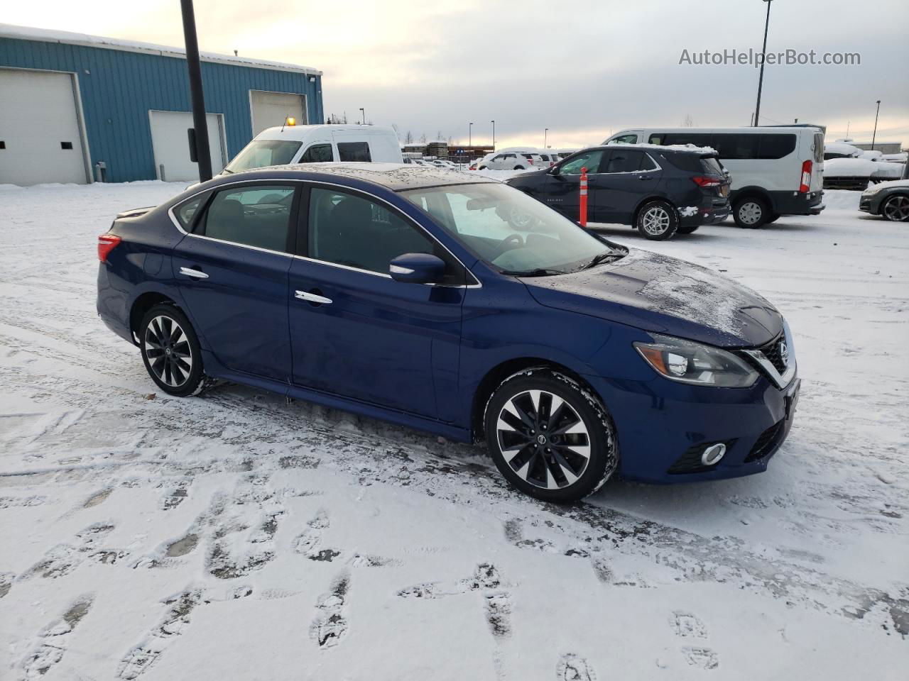 2019 Nissan Sentra S Blue vin: 3N1AB7AP1KY296029