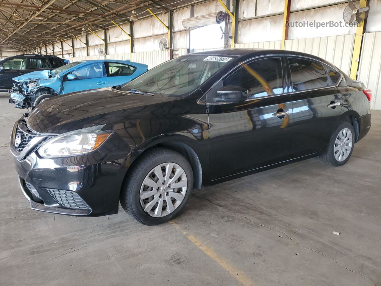 2019 Nissan Sentra S Черный vin: 3N1AB7AP1KY302038