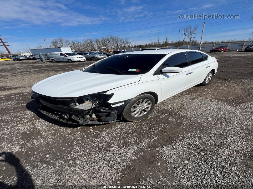 2019 Nissan Sentra Sv White vin: 3N1AB7AP1KY303853