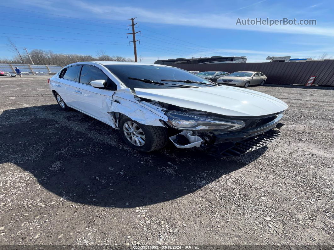 2019 Nissan Sentra Sv White vin: 3N1AB7AP1KY303853