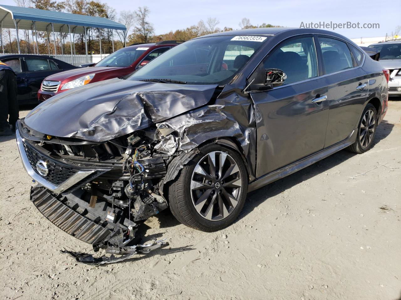 2019 Nissan Sentra S Charcoal vin: 3N1AB7AP1KY305585