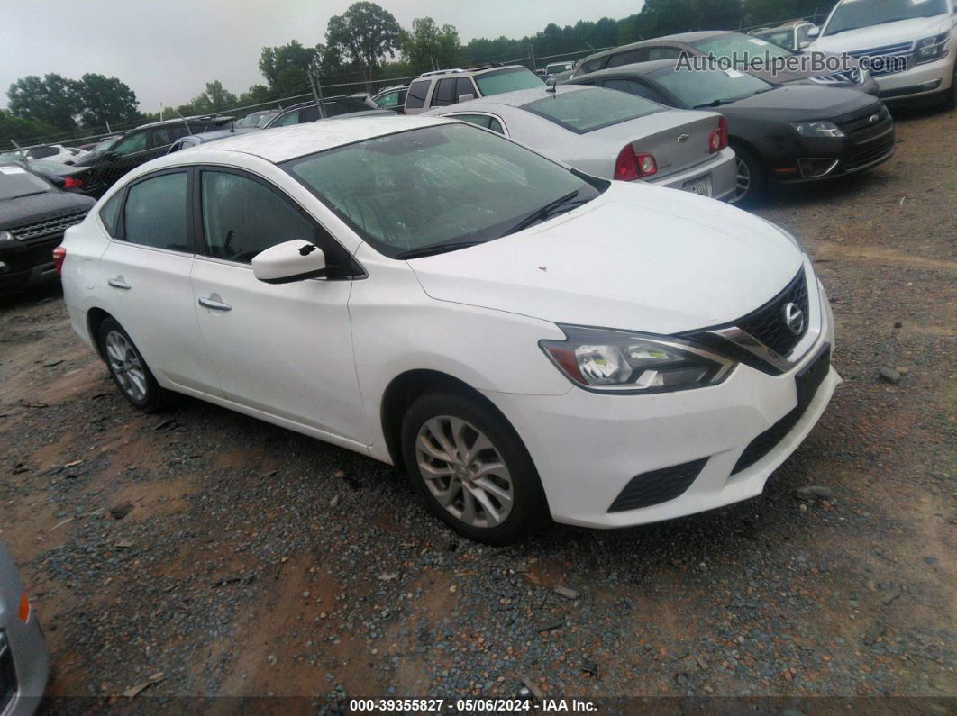 2019 Nissan Sentra Sv White vin: 3N1AB7AP1KY306641