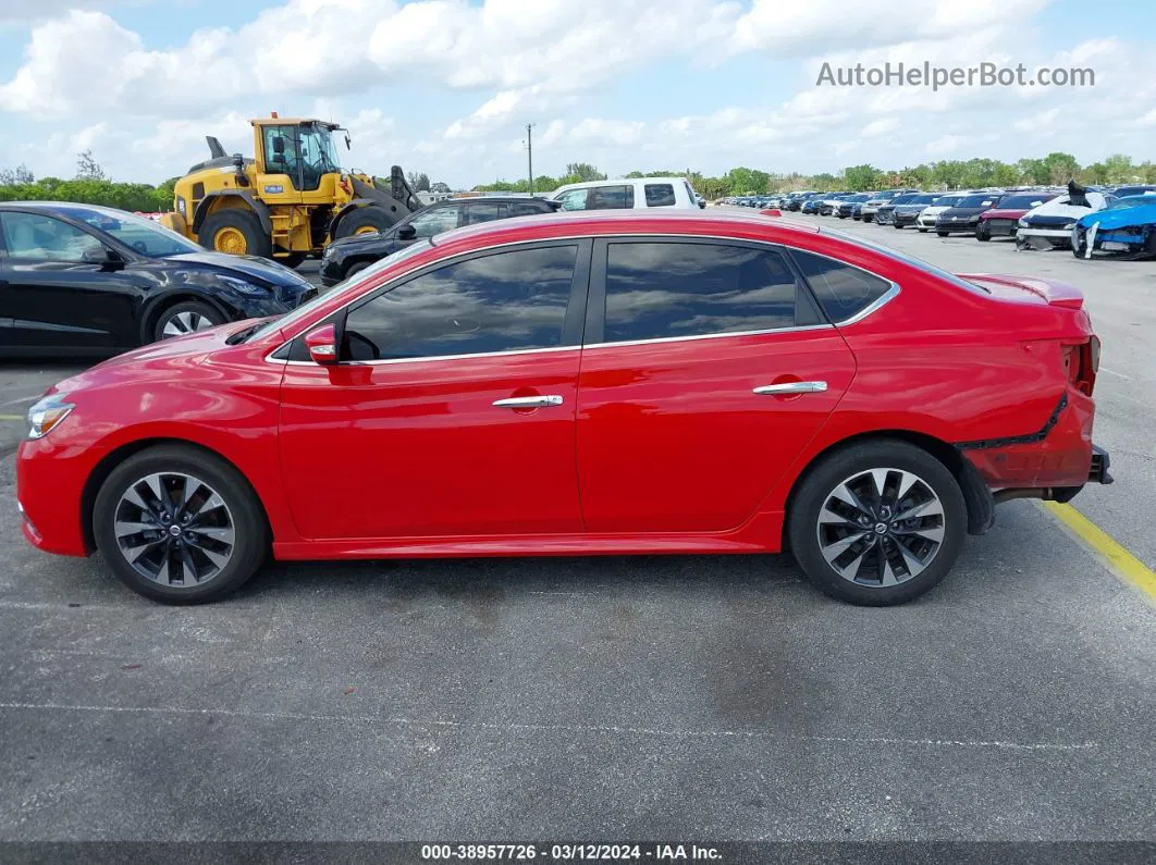 2019 Nissan Sentra Sr Красный vin: 3N1AB7AP1KY307269