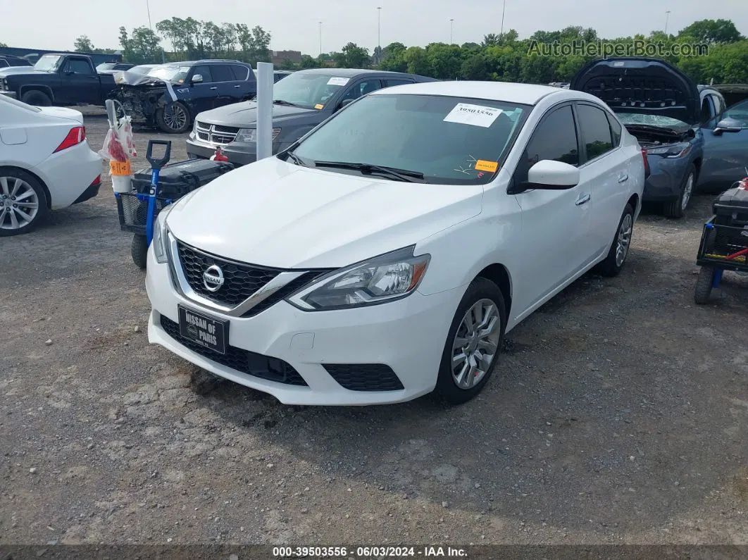 2019 Nissan Sentra S White vin: 3N1AB7AP1KY308986