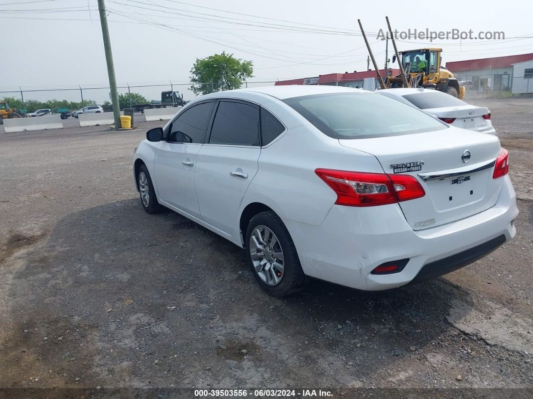 2019 Nissan Sentra S White vin: 3N1AB7AP1KY308986