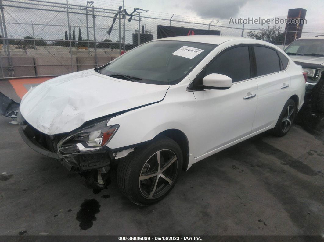 2019 Nissan Sentra S White vin: 3N1AB7AP1KY327134