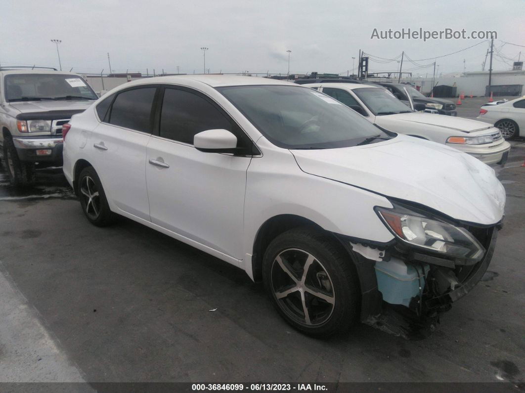 2019 Nissan Sentra S White vin: 3N1AB7AP1KY327134