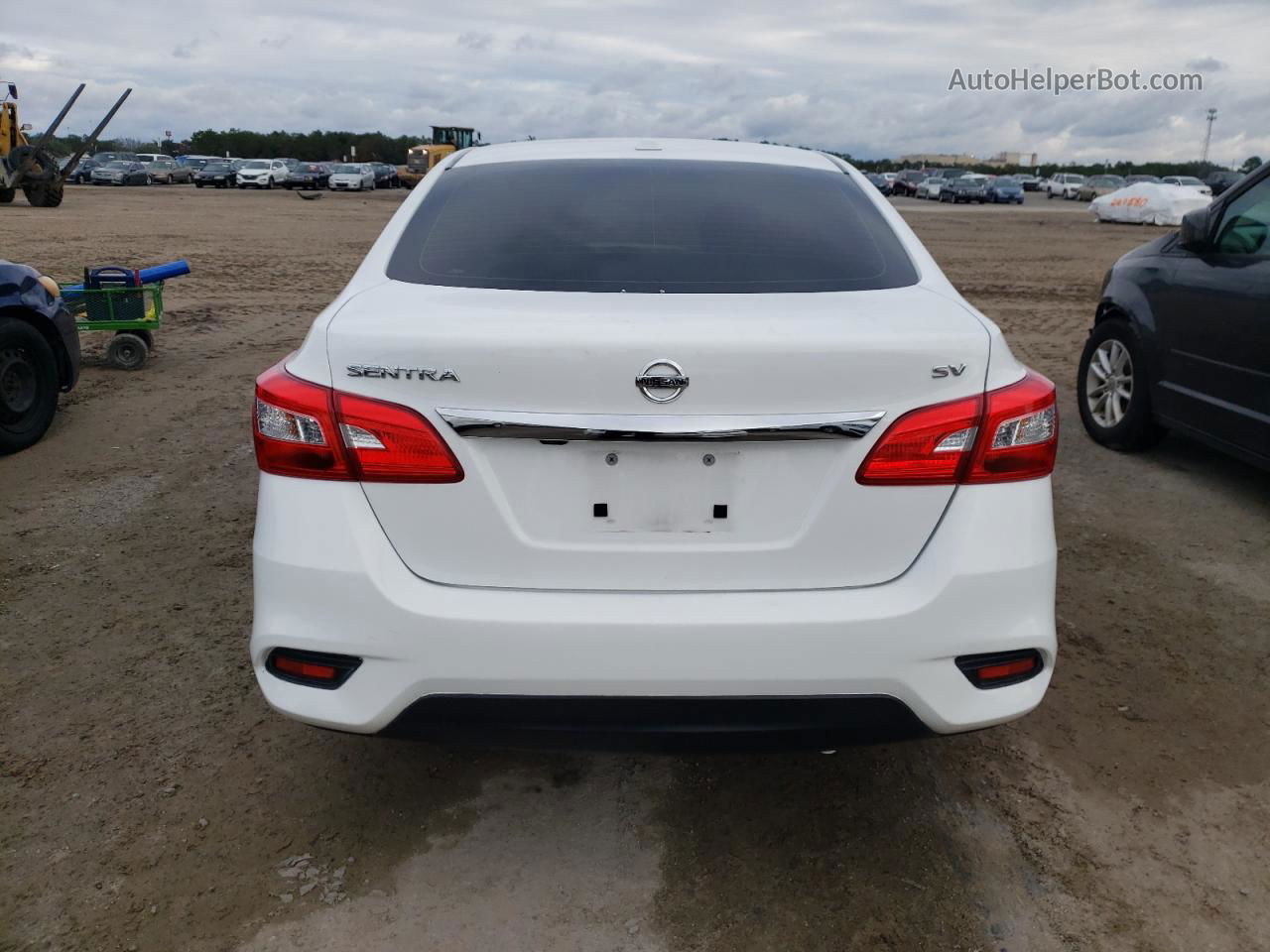 2019 Nissan Sentra S White vin: 3N1AB7AP1KY327148