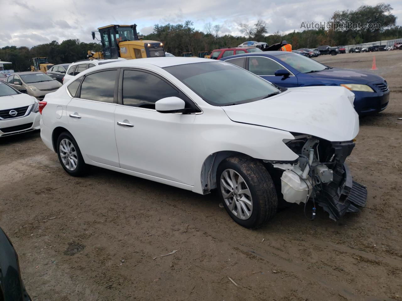 2019 Nissan Sentra S Белый vin: 3N1AB7AP1KY327148