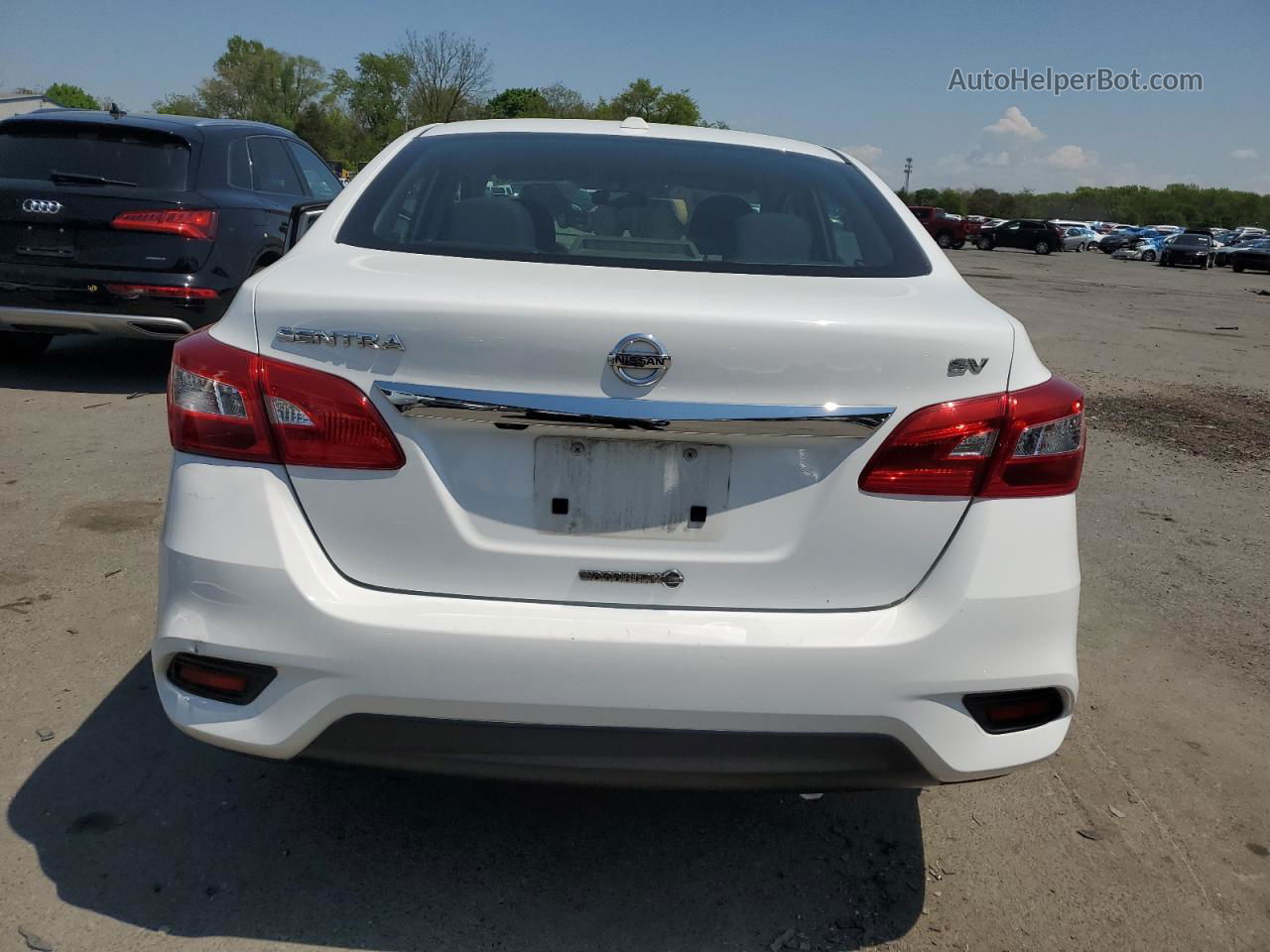 2019 Nissan Sentra S Белый vin: 3N1AB7AP1KY335797