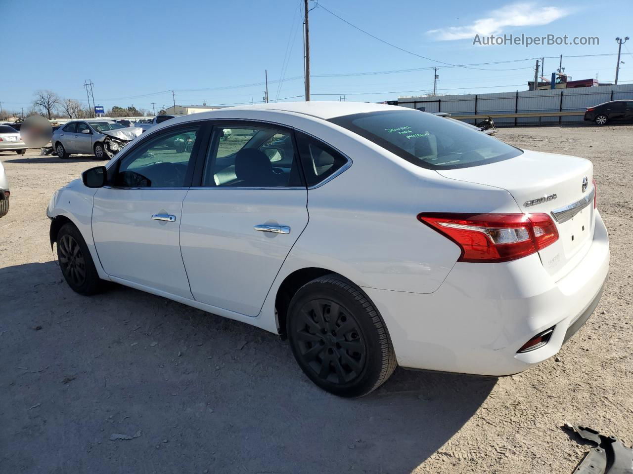 2019 Nissan Sentra S Белый vin: 3N1AB7AP1KY344855