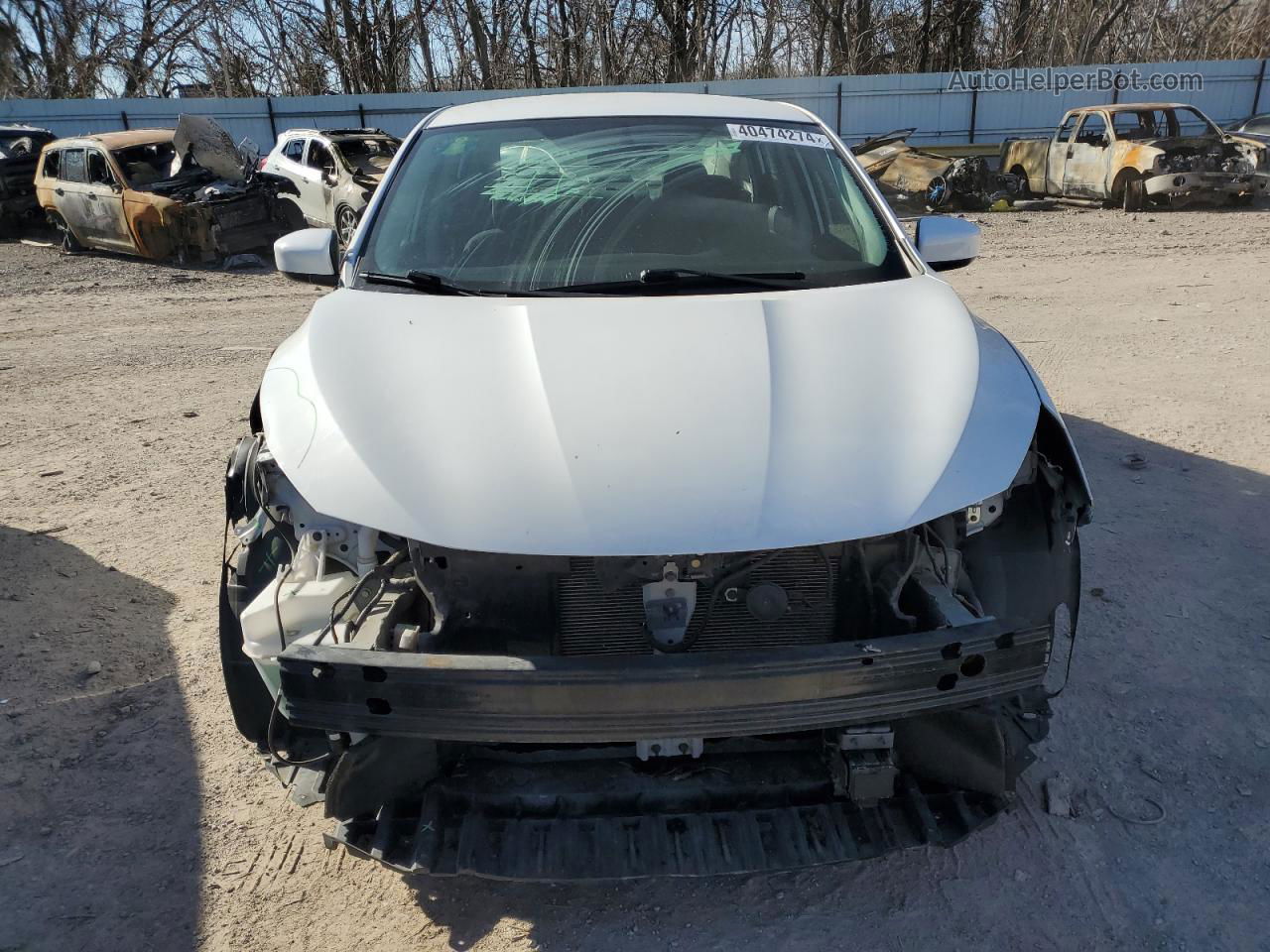 2019 Nissan Sentra S White vin: 3N1AB7AP1KY344855