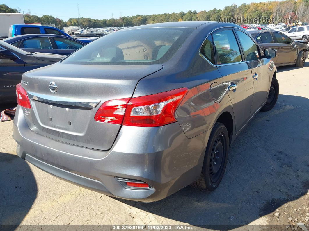 2019 Nissan Sentra S Серый vin: 3N1AB7AP1KY344905