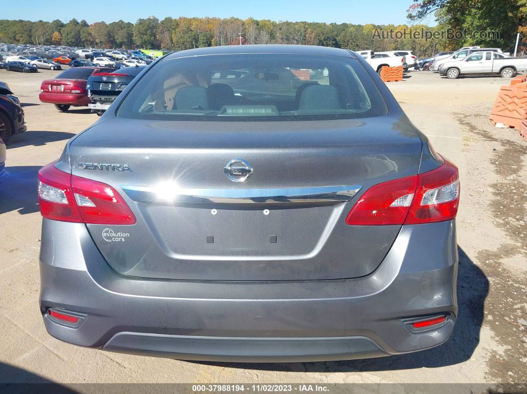 2019 Nissan Sentra S Серый vin: 3N1AB7AP1KY344905