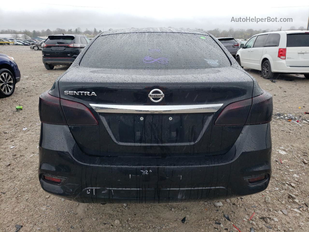 2019 Nissan Sentra S Черный vin: 3N1AB7AP1KY374888