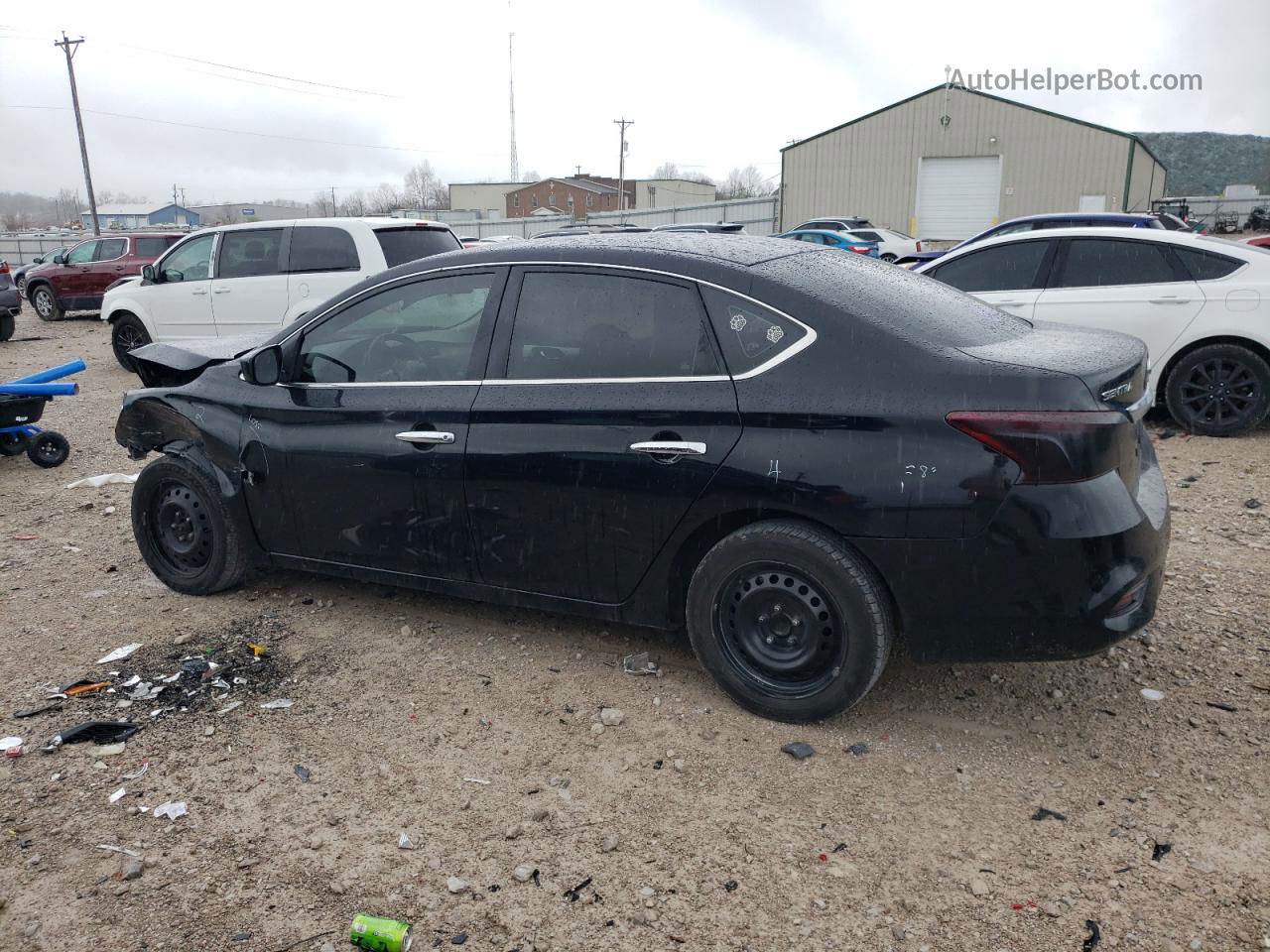 2019 Nissan Sentra S Черный vin: 3N1AB7AP1KY374888