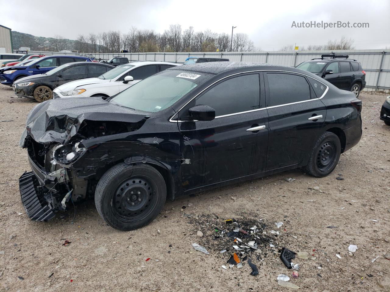 2019 Nissan Sentra S Черный vin: 3N1AB7AP1KY374888