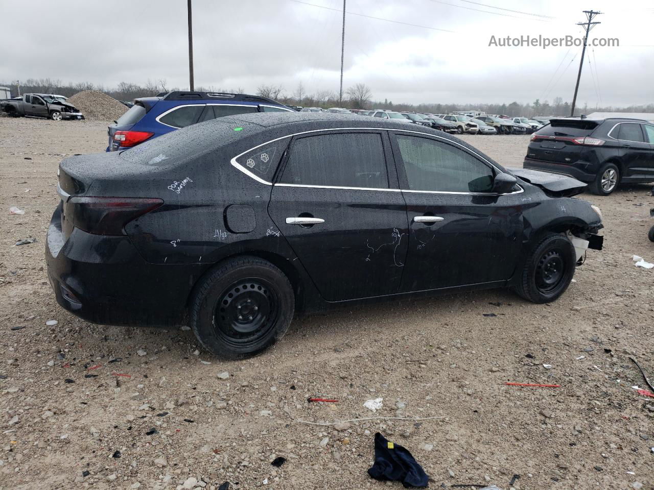 2019 Nissan Sentra S Black vin: 3N1AB7AP1KY374888